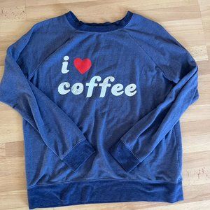 Grayson Threads I love coffee crewneck sweater size L